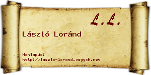 László Loránd névjegykártya
